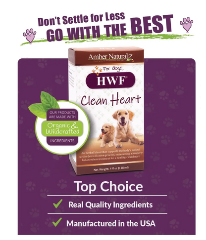 HWF For Dogs 16oz - Maintain cardiovascular health by supporting the body’s normal detoxification process of foreign substances due to environmental stressors.